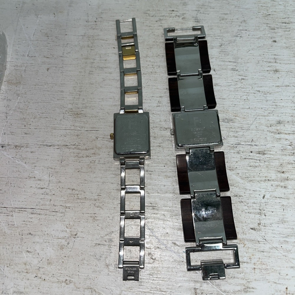 lot of two fossil watches untested needs batteries Es-1540 And Ex-9554 - Picture 4 of 6